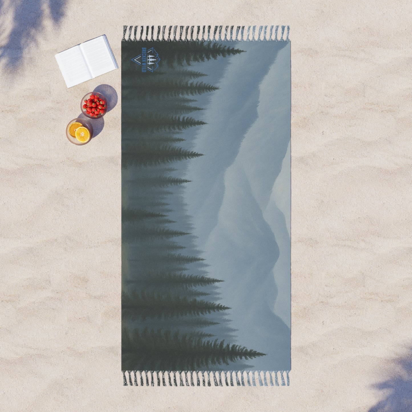 Greyscape Boho Beach Towel