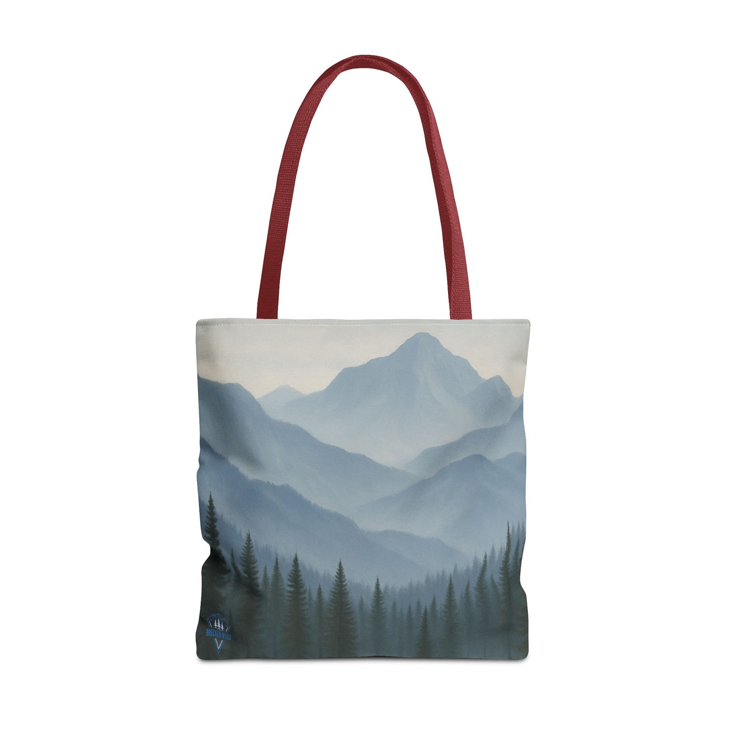 Grey Mountaincape Tote Bag with Original Art by Lo Husen