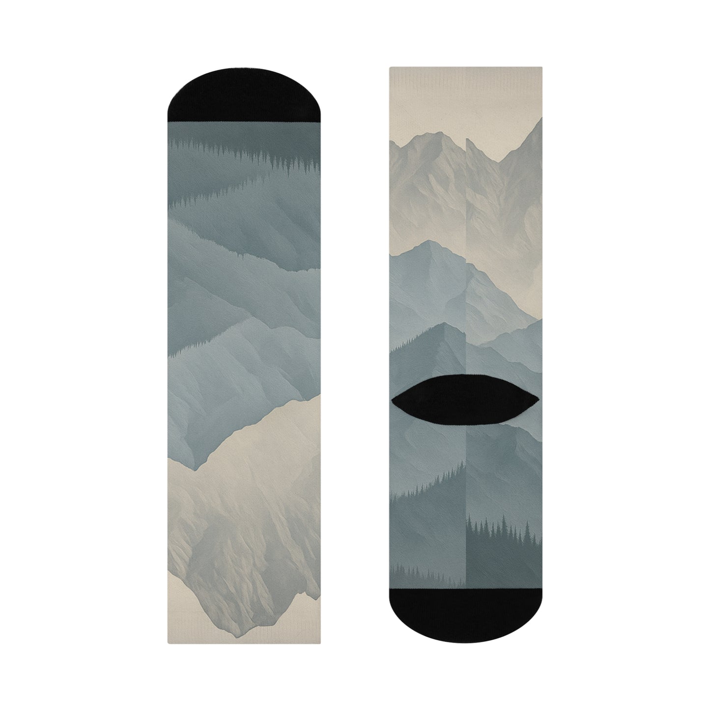 Mountain Gradient Crew Socks — Cushioned Outdoor Hiking Socks