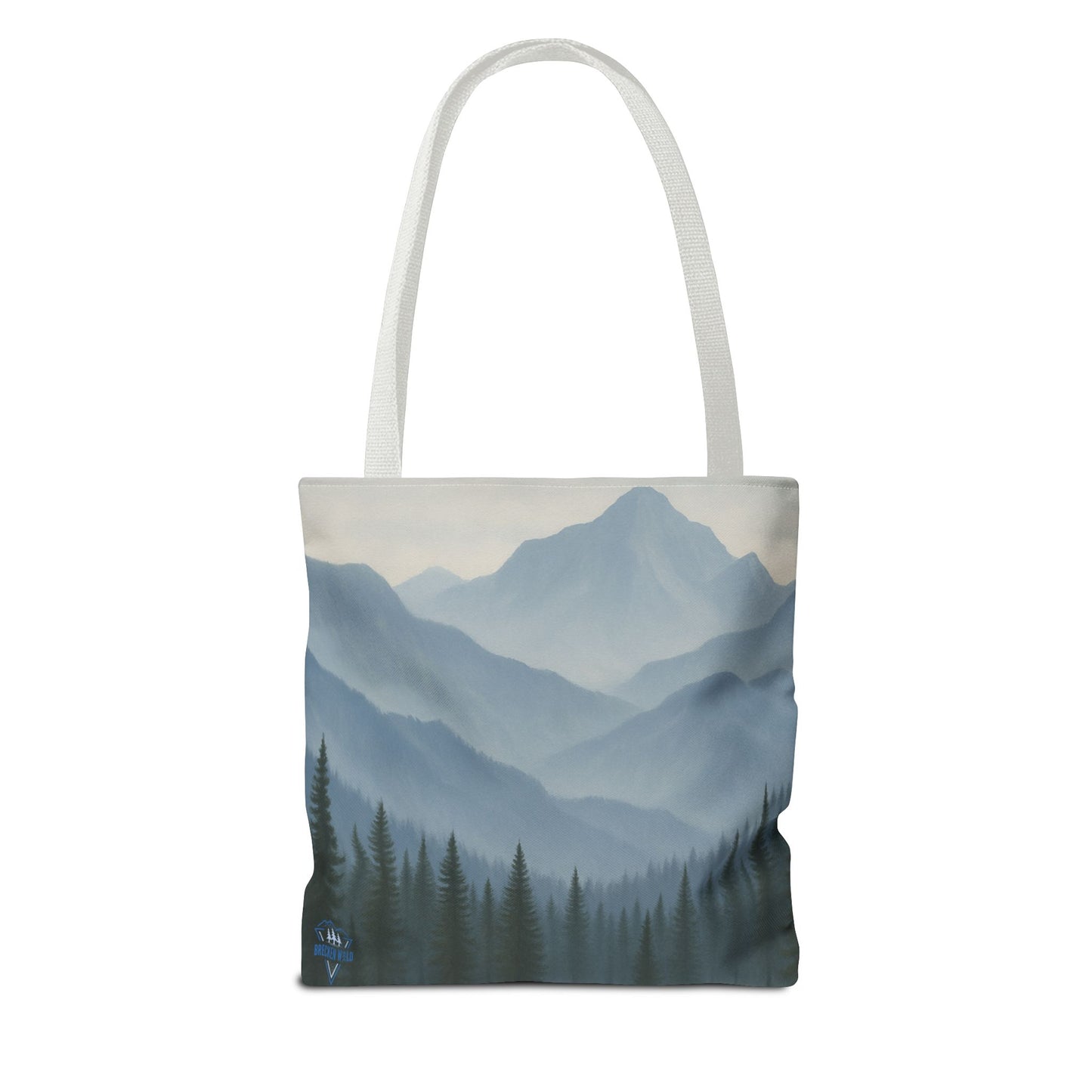 Grey Mountaincape Tote Bag with Original Art by Lo Husen