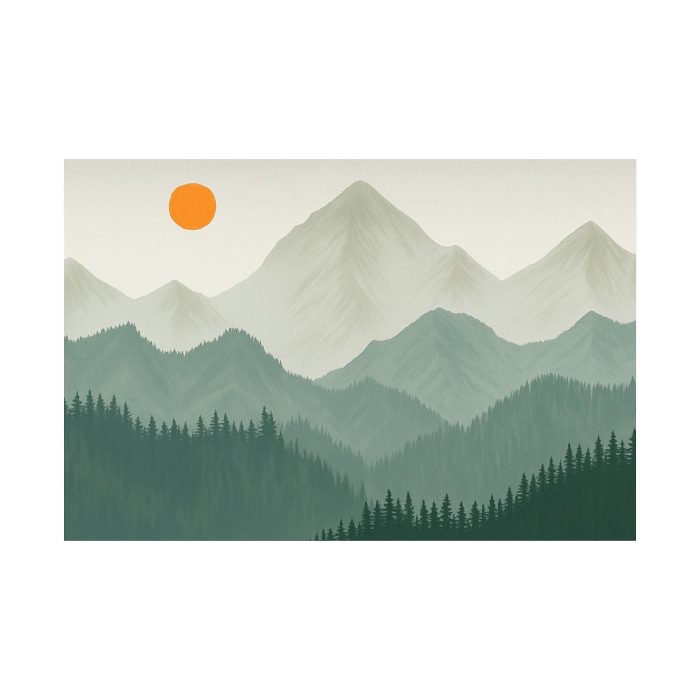 Sunscape Mountain Matte Canvas