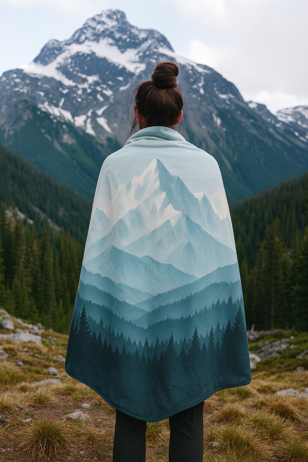 Jagged Mountain Sherpa Fleece Blanket. ⭐⭐⭐⭐⭐