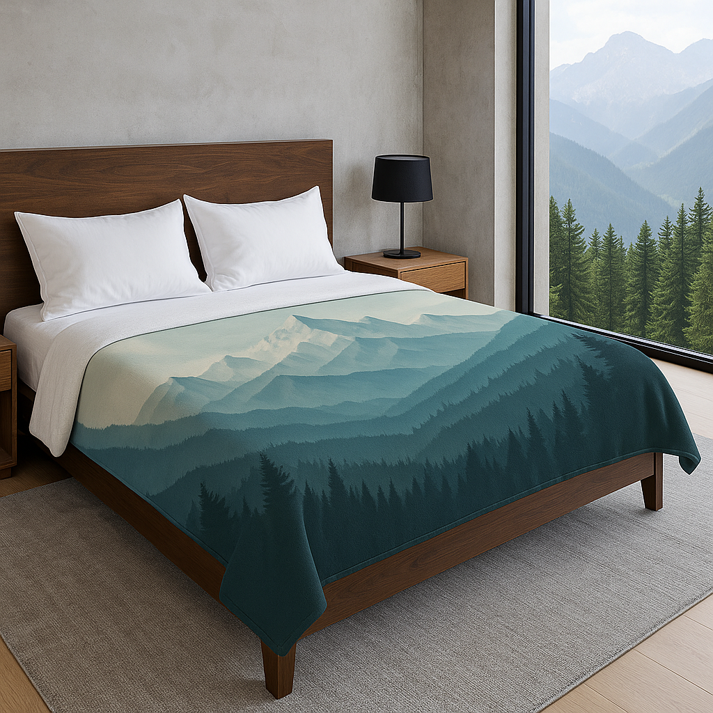 Jagged Mountain Sherpa Fleece Blanket. ⭐⭐⭐⭐⭐