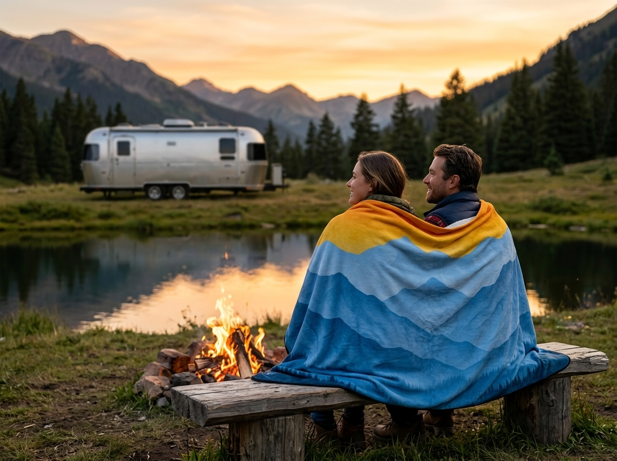 "Sky Fire" Sweatshirt Blanket