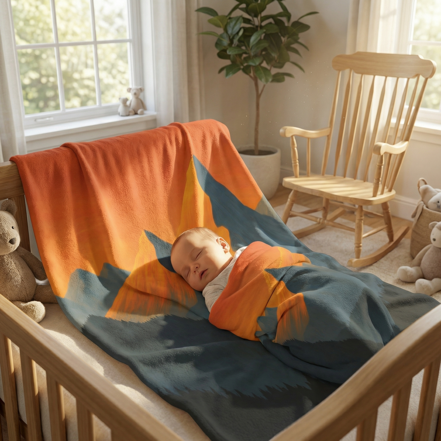 "Wild Thing" Orange Baby Blanket