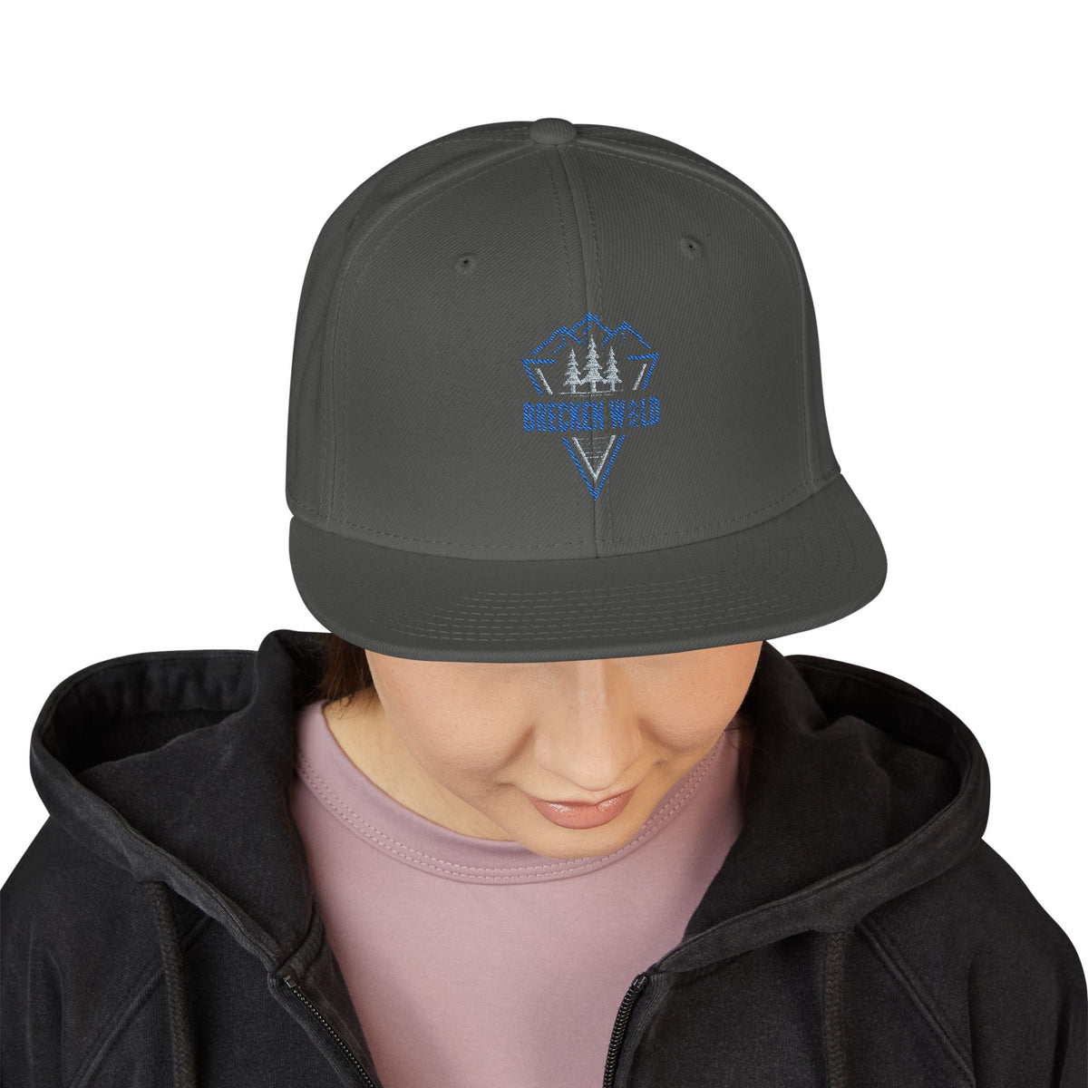 Brecken Wild Embroidered Snapback Hat