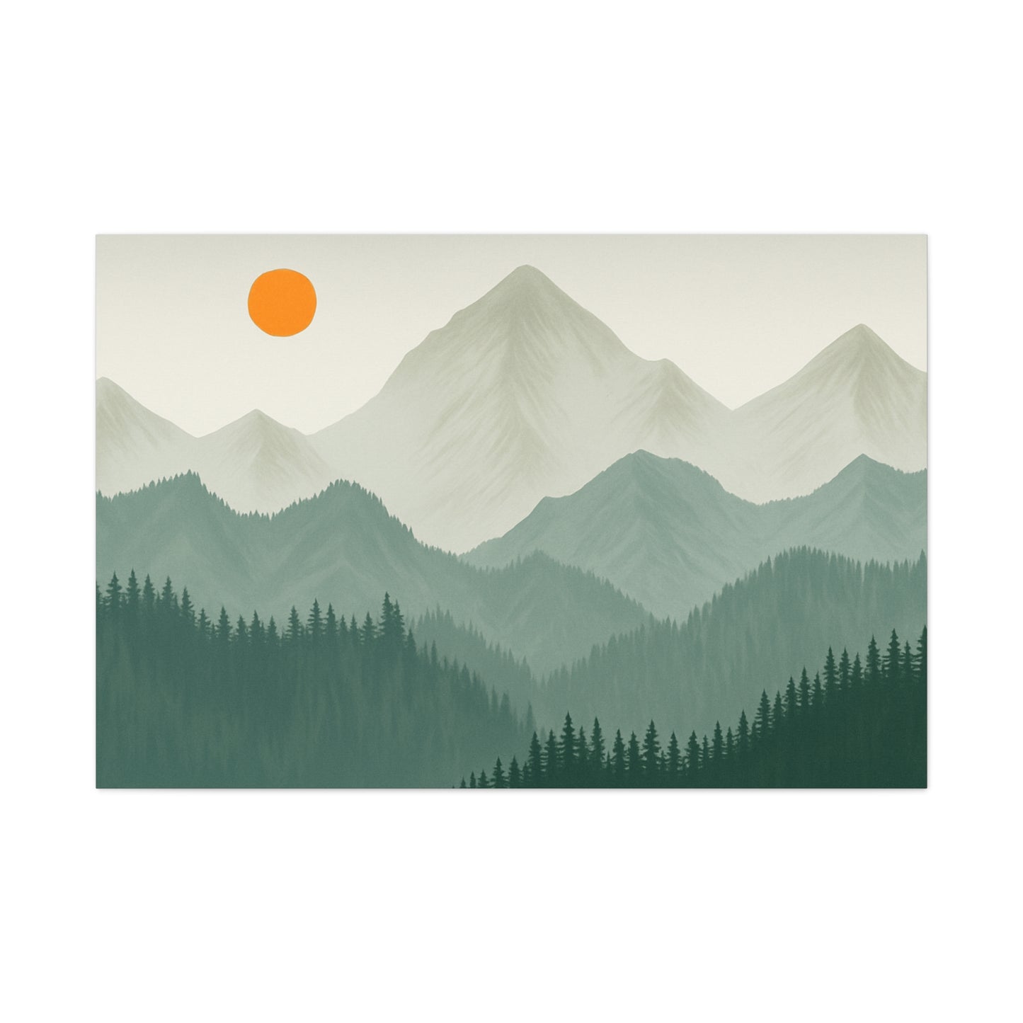 Sunscape Mountain Matte Canvas