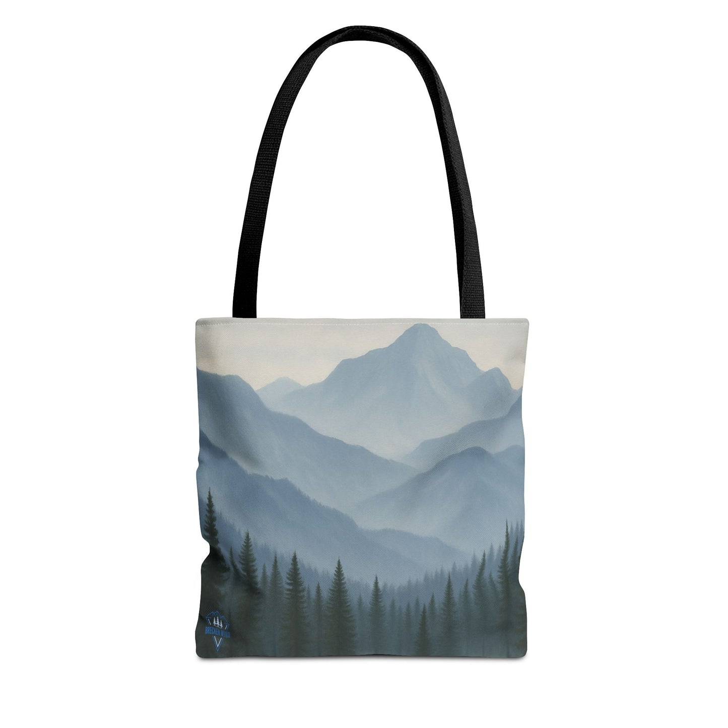 Grey Mountaincape Tote Bag with Original Art by Lo Husen