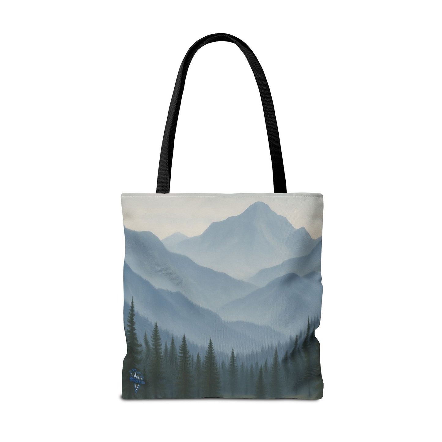 Grey Mountaincape Tote Bag with Original Art by Lo Husen