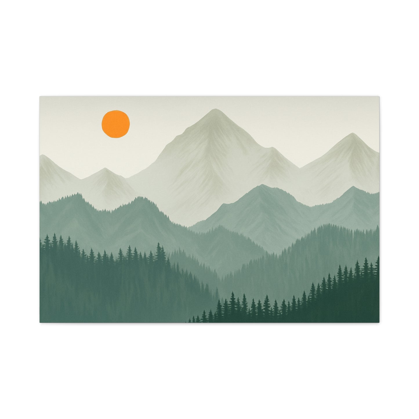 Sunscape Mountain Matte Canvas