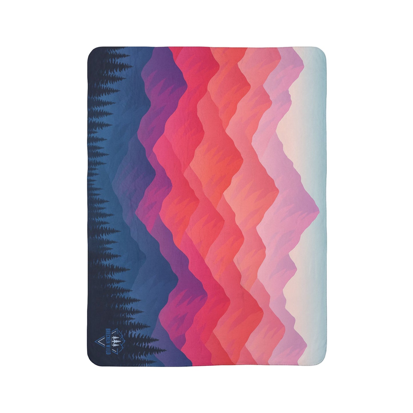 Vibrant Mountainscape Fleece Sherpa Blanket ⭐⭐⭐⭐⭐