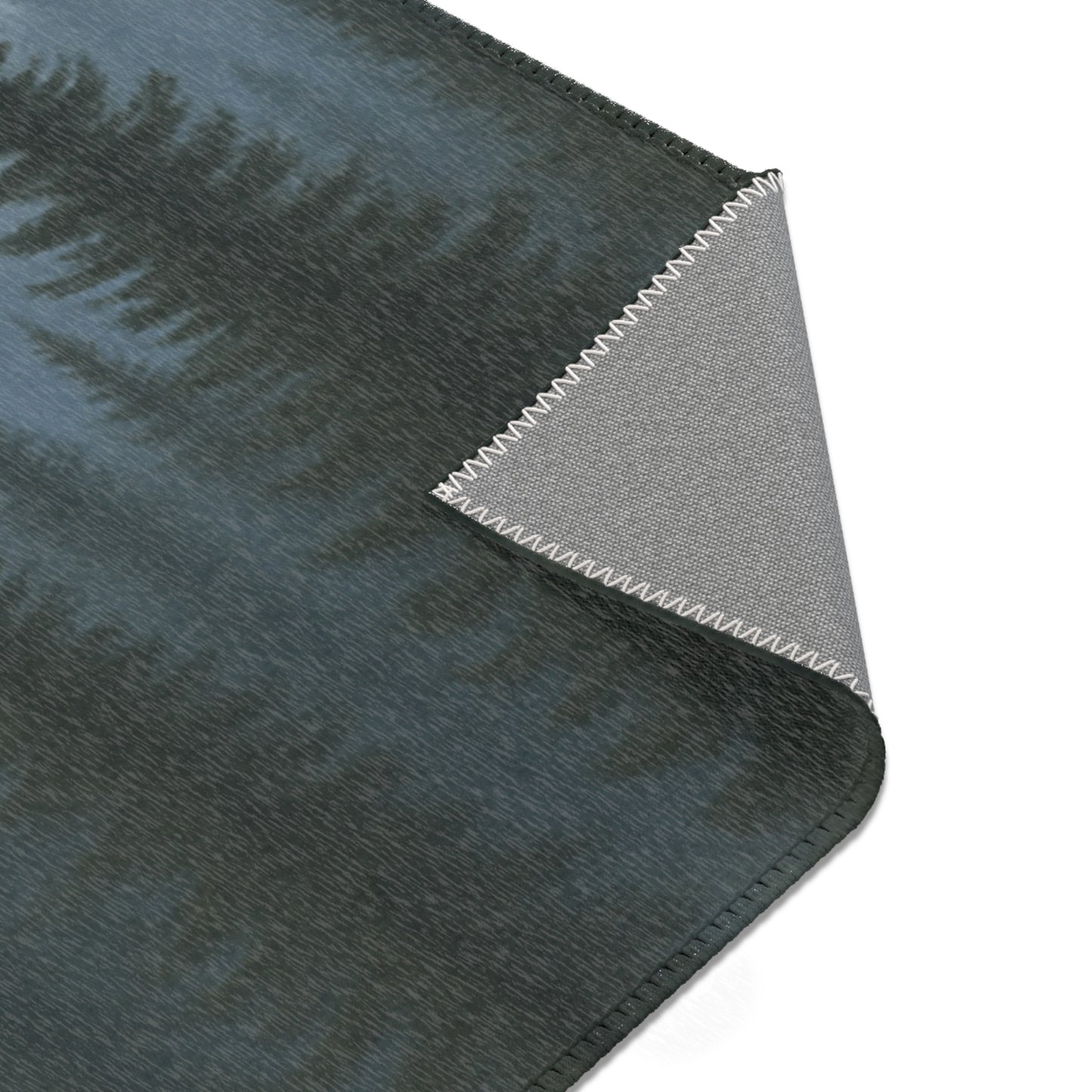 Grey Mountainscape Area Rug