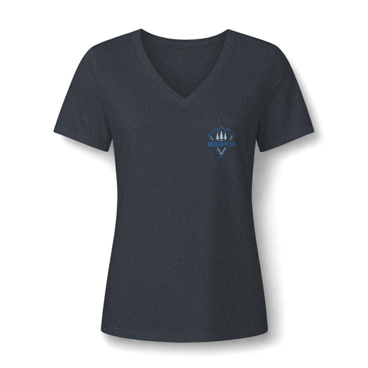 Women's Relaxed Heather CVC V-Neck Tee