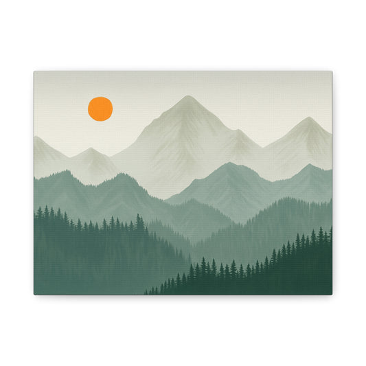 Sunscape Mountain Matte Canvas
