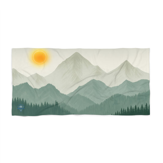 Sunscape Mountain Beach Towel