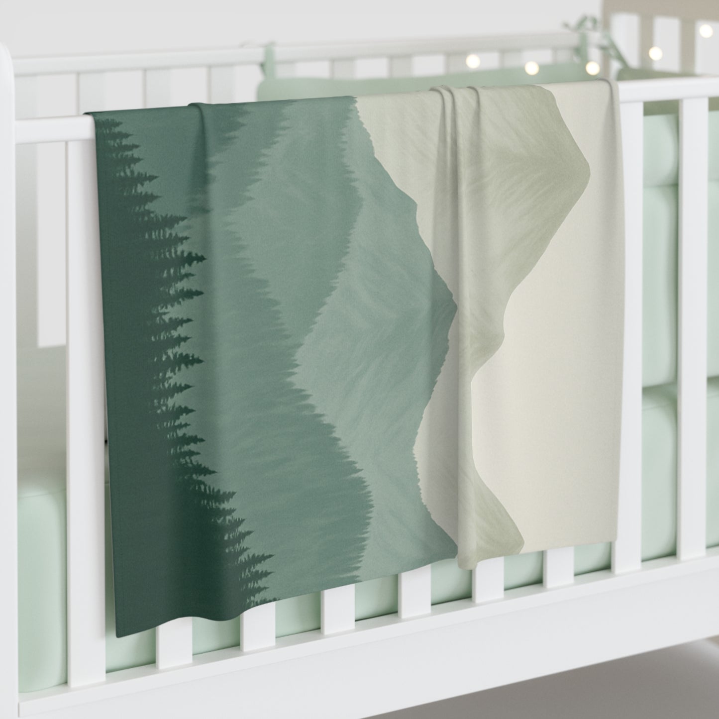 "Wild Thing" Green Baby Swaddle Blanket
