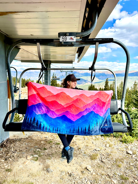 Colorscape Mountains - Oversized Beach Towel. ⭐⭐⭐⭐⭐