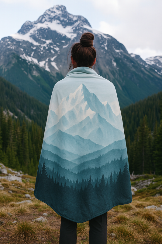 Jagged Mountain Sherpa Fleece Blanket. ⭐⭐⭐⭐⭐