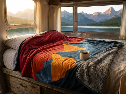 "Alpenglow" Sherpa Fleece Blanket