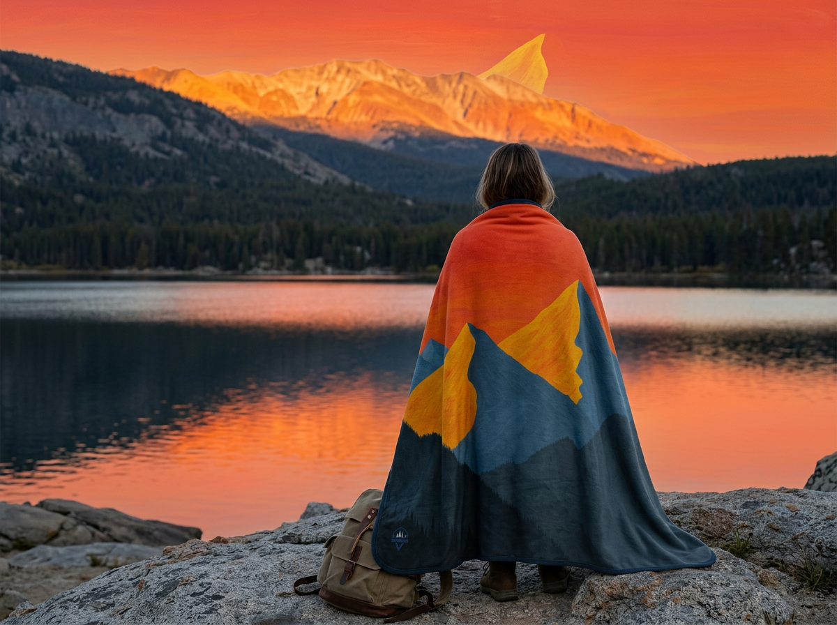"Alpenglow" Sweatshirt Blanket