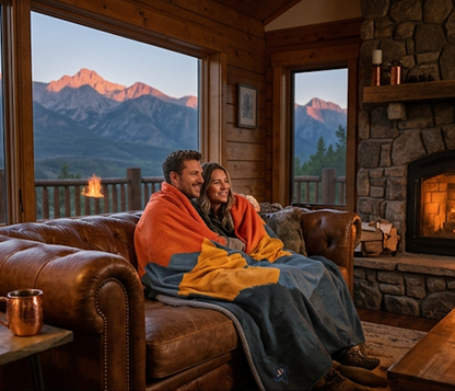 "Alpenglow" Sweatshirt Blanket