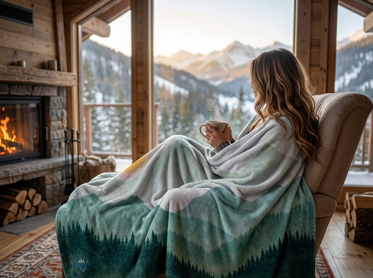 "Sunscape" Sweatshirt Blanket