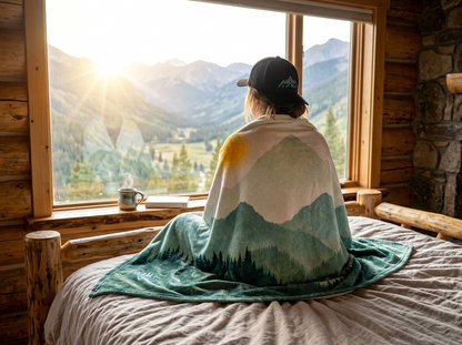 "Sunscape" Sweatshirt Blanket