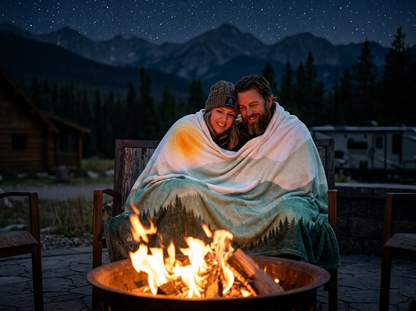 "Sunscape" Sweatshirt Blanket