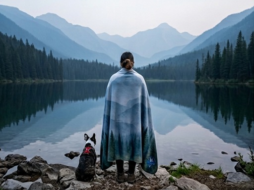 "Fog Forest" Sweatshirt Blanket