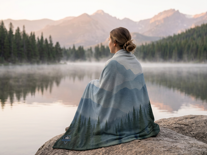 "Fog Forest" Sweatshirt Blanket