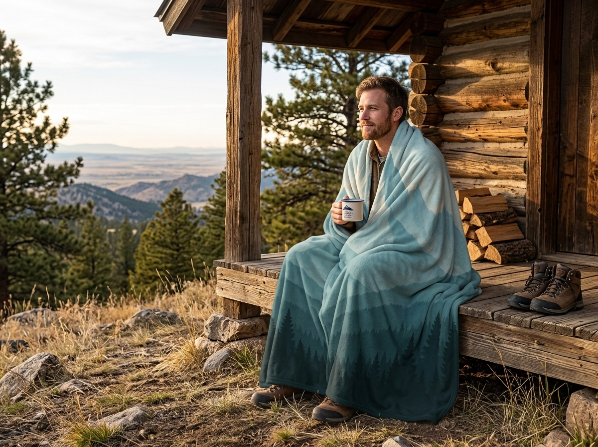 "Front Range" Sherpa Fleece Blanket