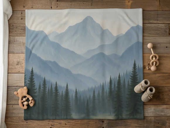 "Wild Thing" Blue Baby Blanket