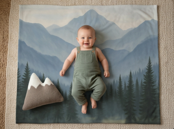 "Wild Thing" Blue Baby Blanket