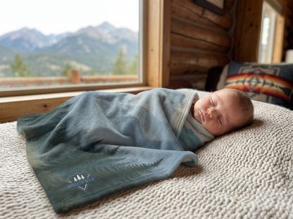 "Wild Thing" Blue Baby Blanket