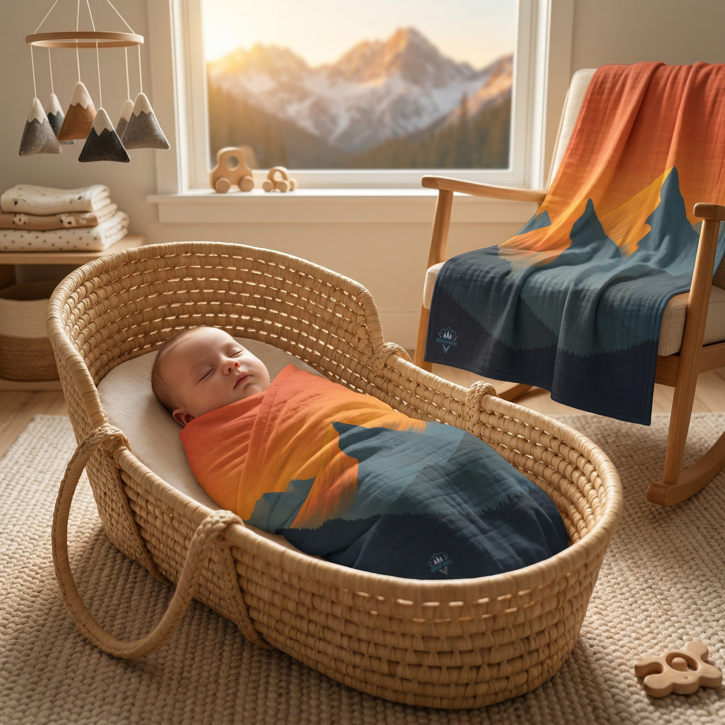 "Wild Thing" Orange Baby Blanket