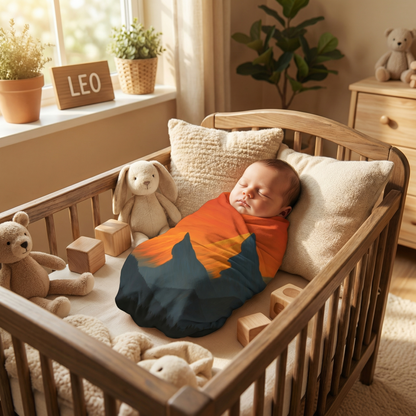 "Wild Thing" Orange Baby Blanket