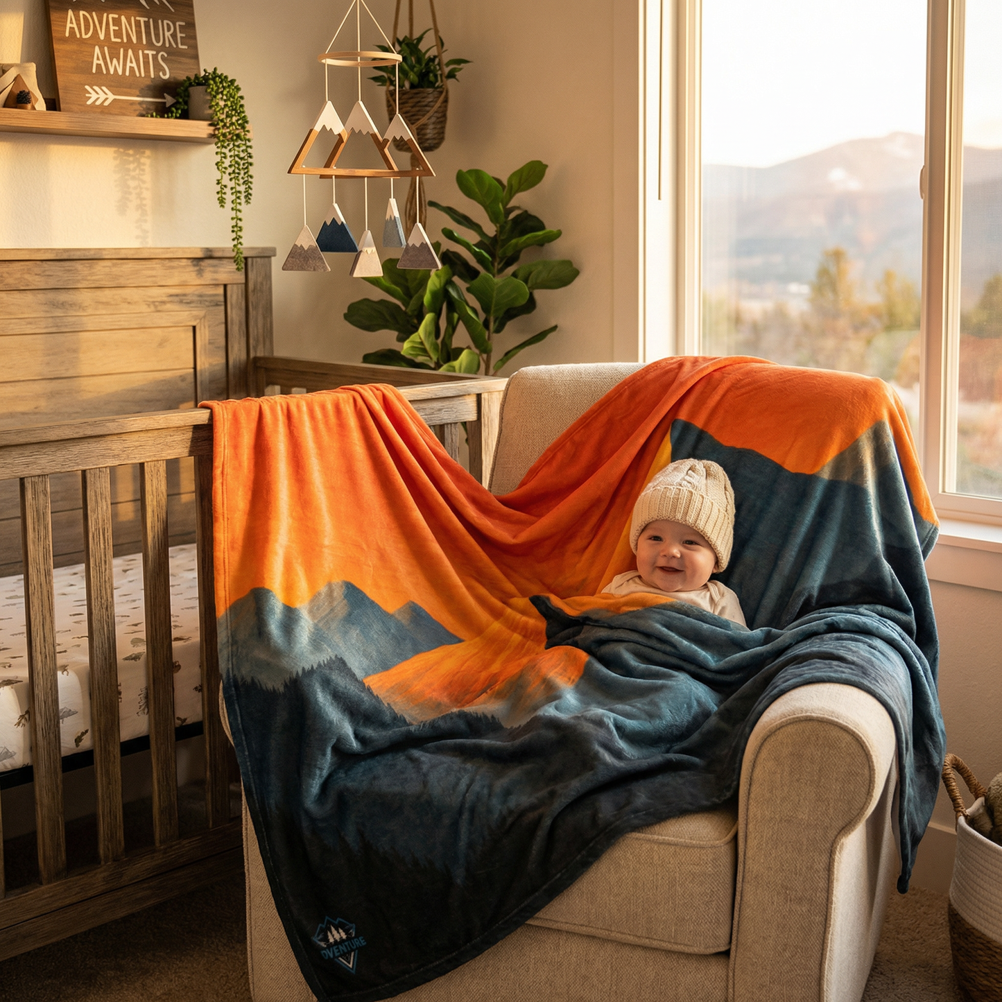 "Wild Thing" Orange Baby Blanket