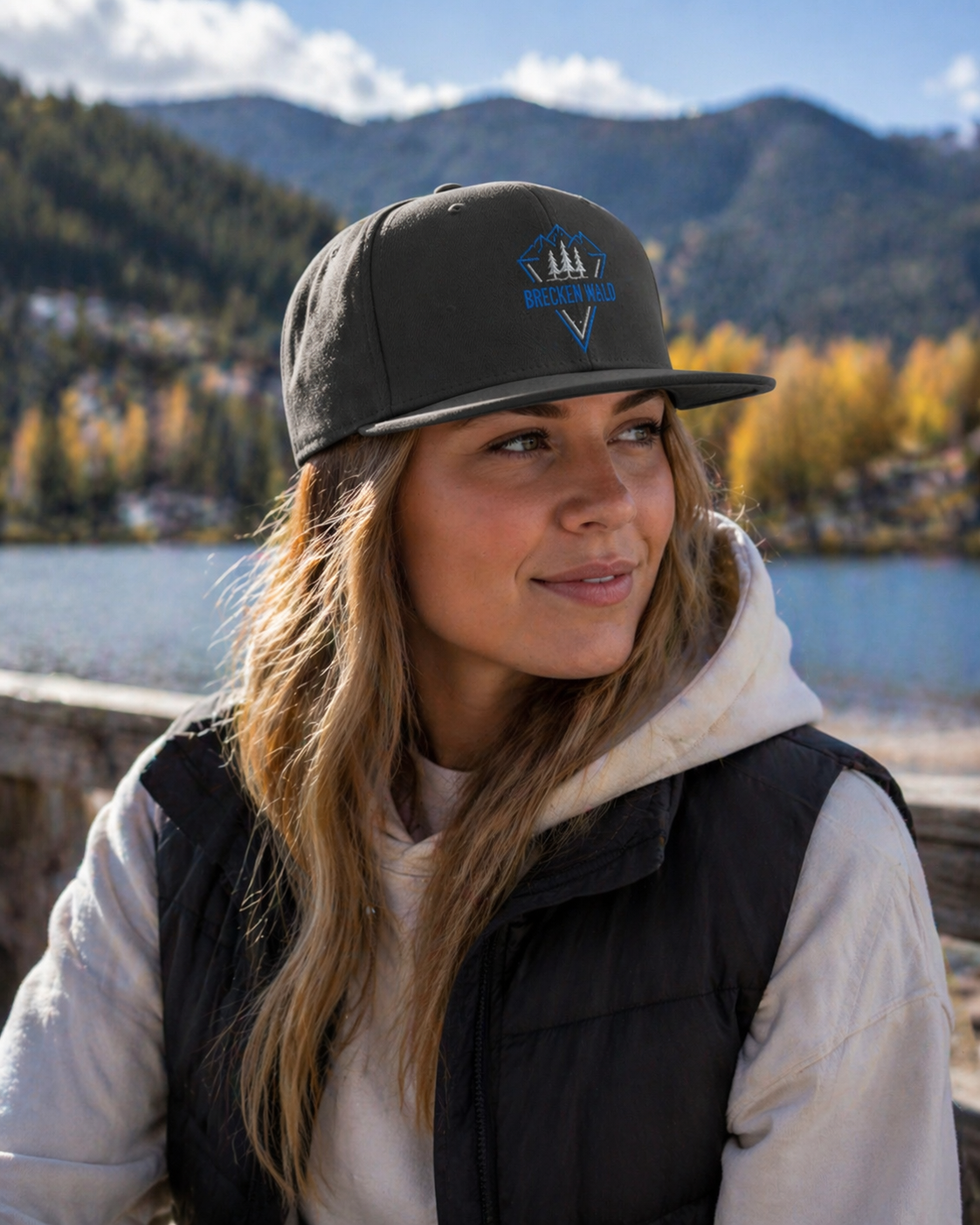 Brecken Wild Embroidered Snapback Hat