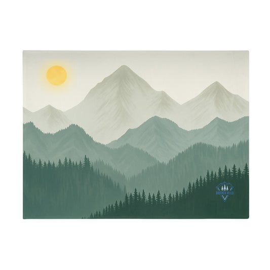 Sunscape Mountains - Washable Plush Fleece Blanket