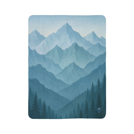 Jagged Mountain Fleece Sherpa Blanket