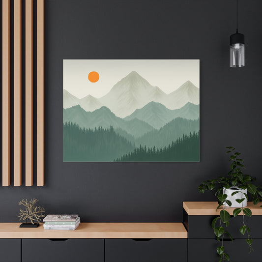 Sunscape Mountain Matte Canvas